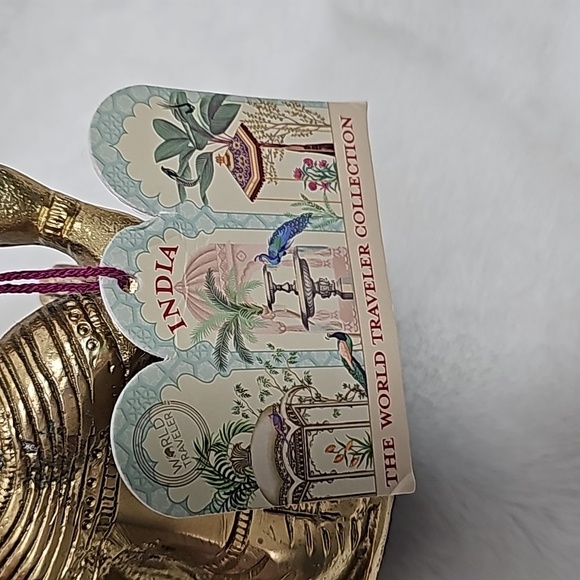 Indian Ganesh or Ganesha Ornate Hindu Elephant God Sculpture The World Traveler - Picture 5 of 6